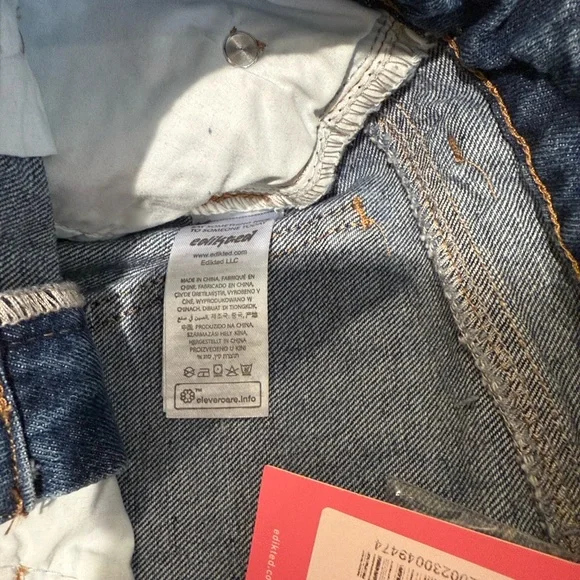 Edikted Distressed Denim Jean Shorts - Picture 5 of 7